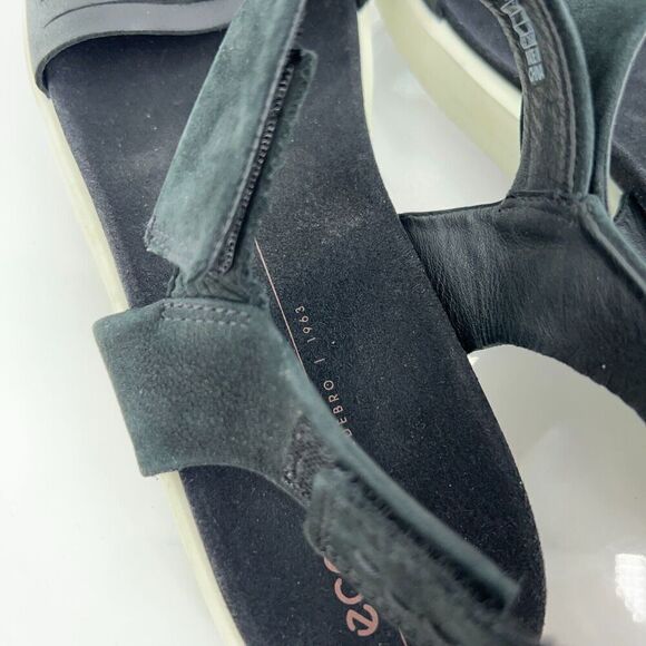 Ecco Women's Flowt Sandal Size 42 11 Strappy Wedge Platform BlackLeather - Picture 4 of 12